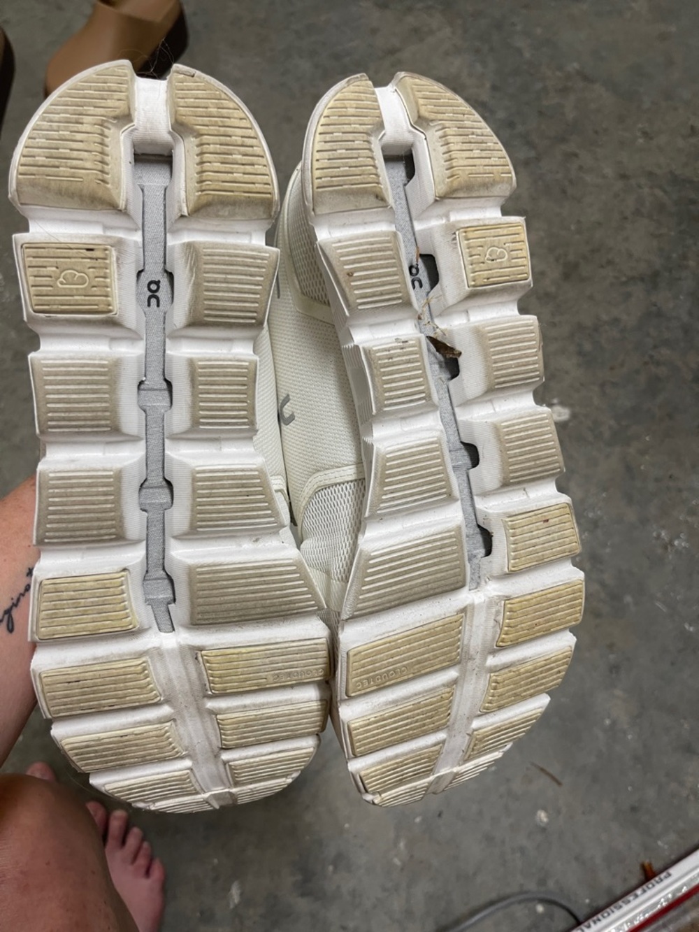 On Running Men's Sneakers in Cream and White - Picture 3 of 11